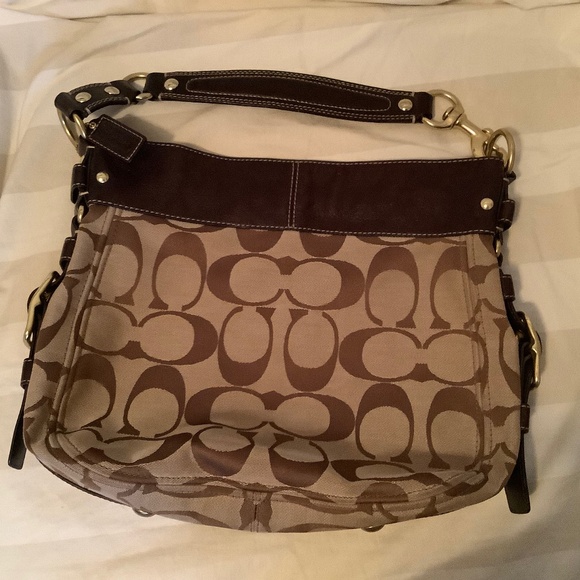 Coach Signature Canvas Hobo Bag - Picture 1 of 4